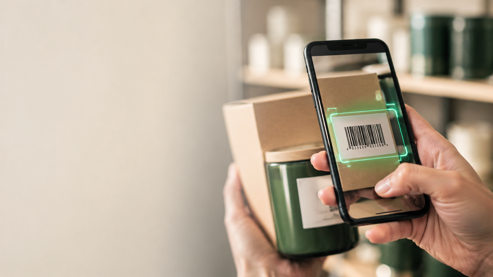 Scanning a product barcode with a phone